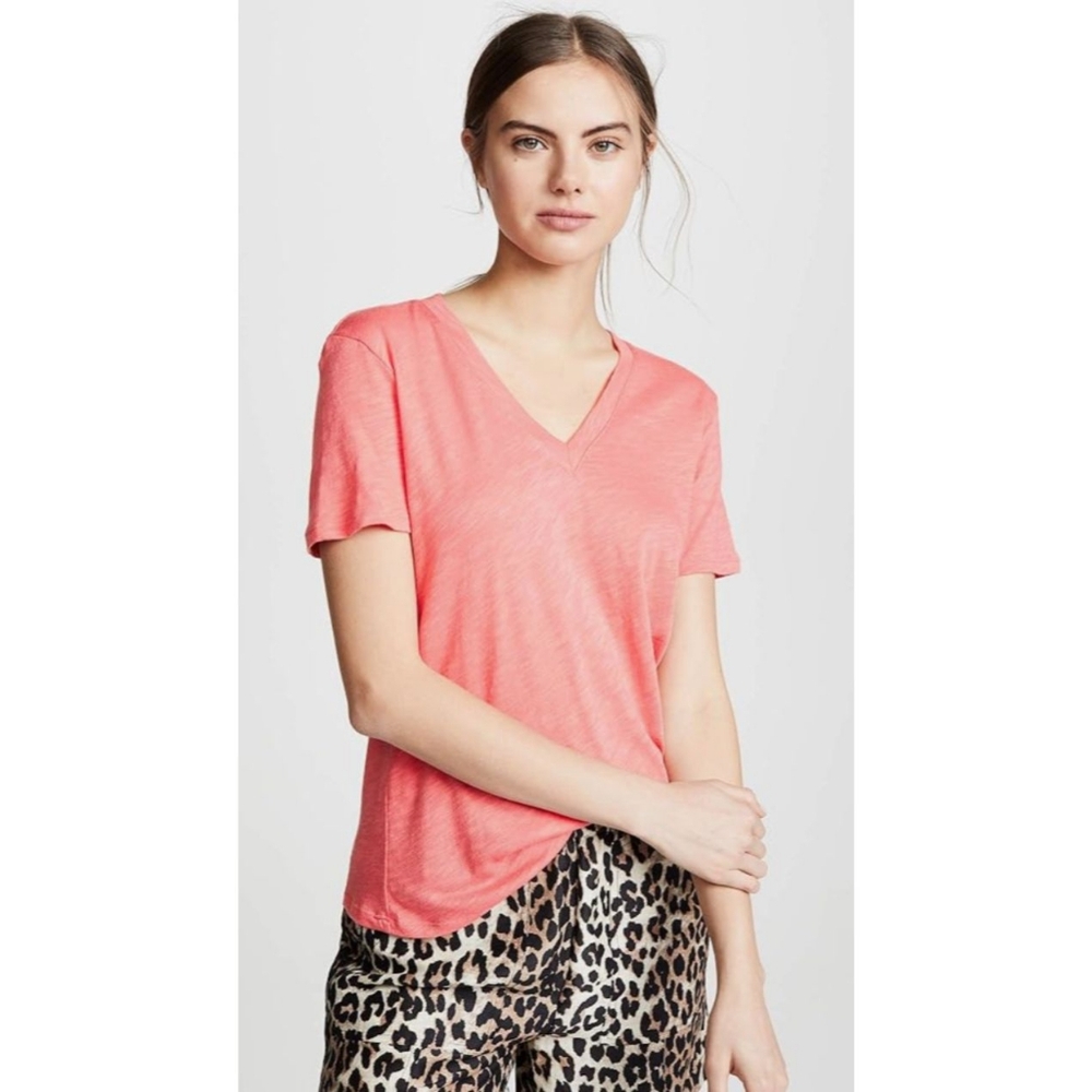 Splendid | Carmine Red V Neck Tee | Like New | Size XL - Picture 5 of 6